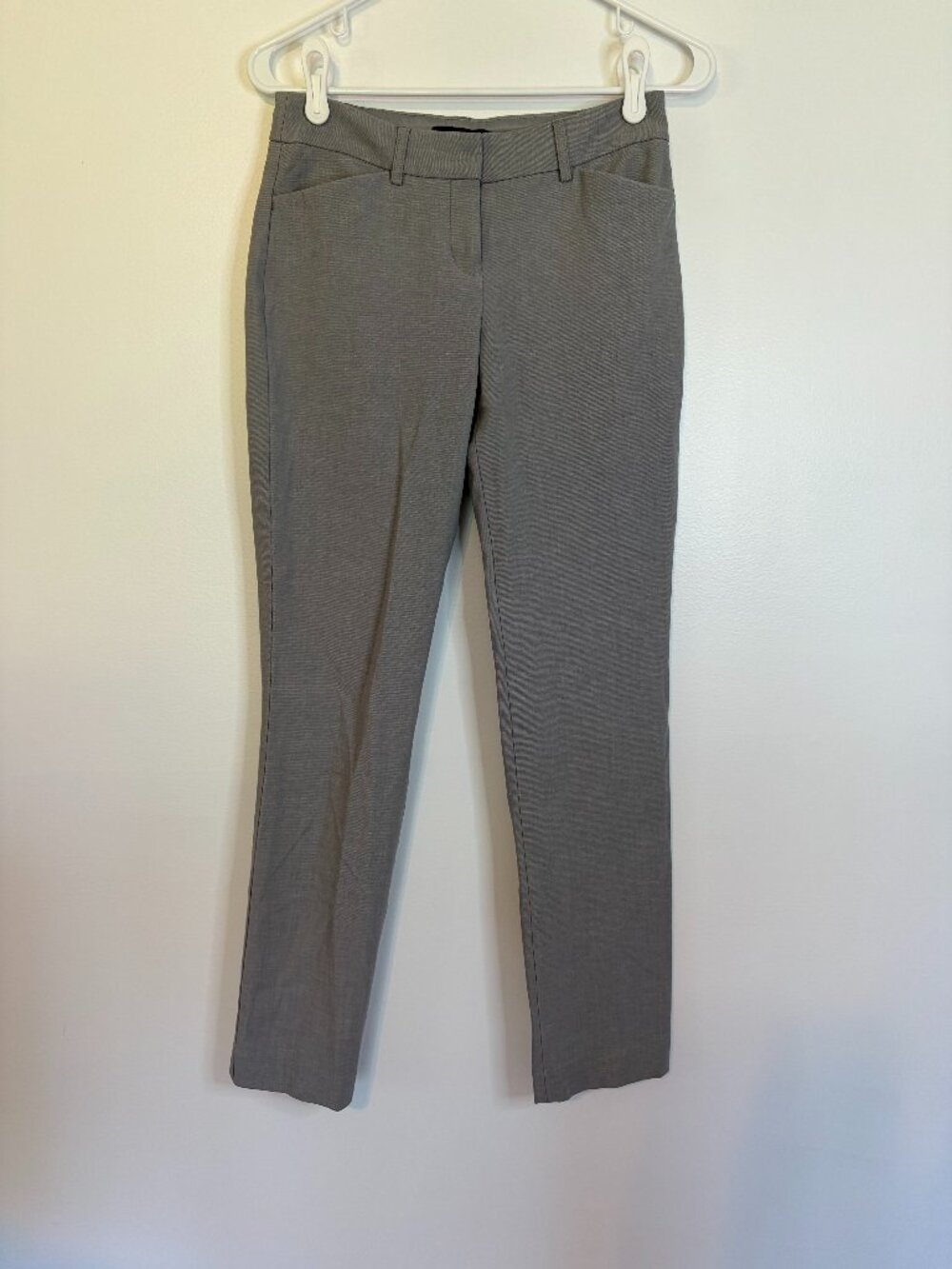 Express Light Gray Editor Slim Low Rise Dress Pants